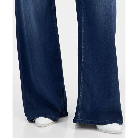 GUESS Womens Soft Bellflower High-Rise Wide-Leg Jeans Dark Blue 29x32 NWT - Picture 3 of 5